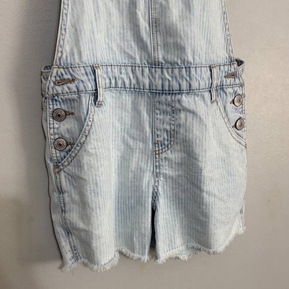 Natural Reflections Light Blue Striped Overalls - Picture 4 of 9